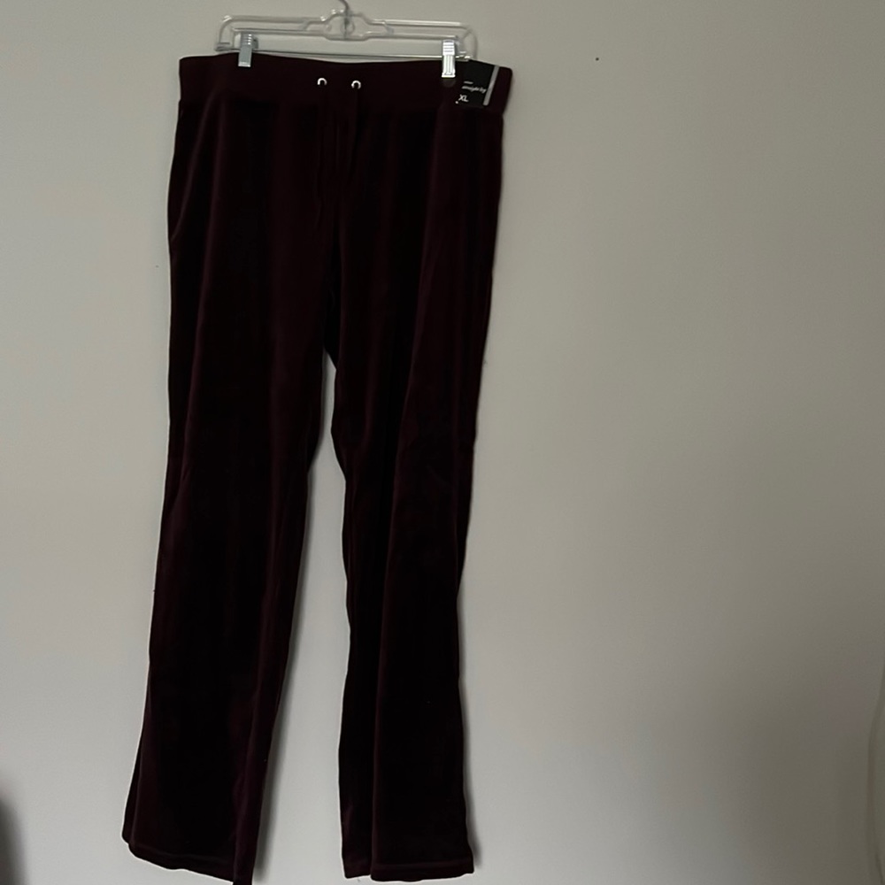 NY&C Maroon Velour Pants